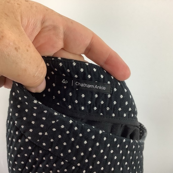Talbots Chatham Ankle Black and White Polka Dot Pants - Picture 4 of 8